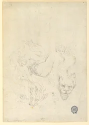 Kresba, Thetis a Amor na rybách, asi 1820