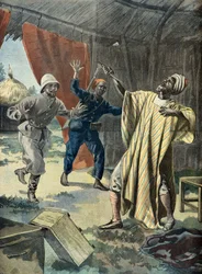 Pokus o sebevraždu Samoryho Tourého, vězně Francouzů, roku 1899