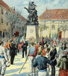 pamětní slavnosti v Belfortu v roce 1896 (Rytina)
