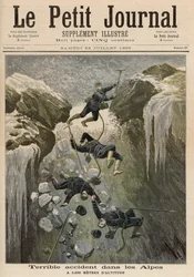 Hrozná nehoda v Alpách, z „Le Petit Journal“, 23. července 1892
