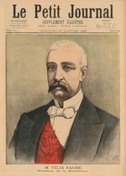Felix Faure, prezident Francouzské republiky, ilustrace přední obálky z 