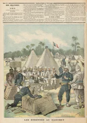 Novoroční krabice v Dahomey, z „Le Petit Journal“, 31. prosince 1892