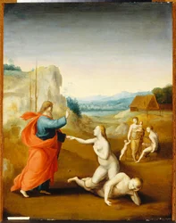 Stvoření Evy, asi 1510 (olej na dřevě)