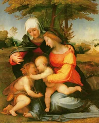 Madona s dítětem: sv. Alžběta a nemluvně sv. Jan Křtitel