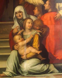 Panna Maria Milosrdná od Bartolomea della Porta známého jako Fra Bartolomeo (1472-1517), detail