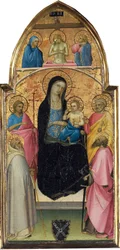 Madona s dítětem a světci, asi 1411-13 (tempera na desce)