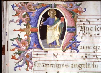Ms 558 f.60v Historická iniciála 