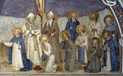 Ukřižování se svatými, detail