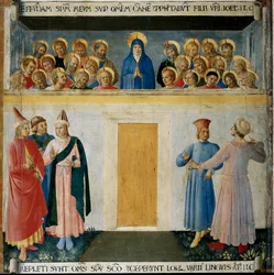letnice. Život Kristův, skříň ze stříbra. (Tempera na dřevě