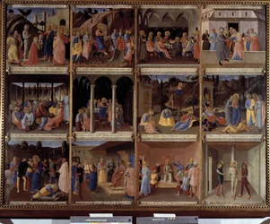 Výjevy ze života Krista z Kabinetu posvátných váz nebo Kabinetu ex-Voto stříbra církve Santissima Annunziata 1450-1453 (tempera na dřevě)