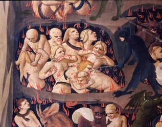 Poslední soud: Peklo (tempera na dřevě