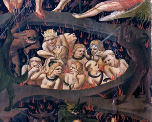 Poslední soud: Peklo (tempera na dřevě