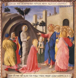 Povstání Lazara. Život Kristův, Armadio degli Argenti. (Tempera na dřevě
