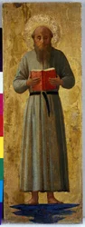 A Saint, v.1435-40 (tempera na topolovém dřevě)