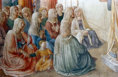 Detail kázání svatého Štěpána, polovina 15. století