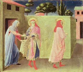 The Healing of Palladia od SS. Kosmas a Damian, predella z oltáře Annalena, 1434 (tempera na panelu)
