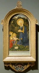 Panna a dítě s anděly, c. 1460.
