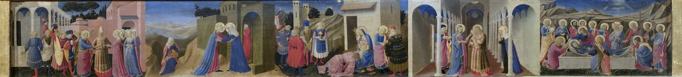 Predella z oltářního obrazu Zvěstování, c. 1433-1434.