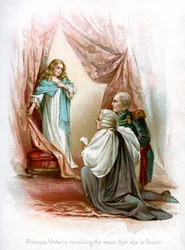 Princezna Victoria dostává zprávu, že je královnou, 1897.