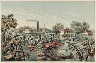 Vysoká voda v Mississippi, pub.1868