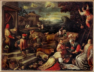 Léto (červen, červenec, srpen) (malba na plátně)