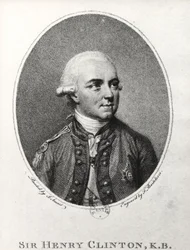 Sir Henry Clinton (1730-95) (rytina) (černobílá fotografie)