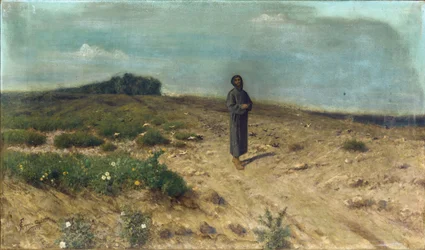 Svatý František káže ptákům par Coppola Castaldo, Francesco (1845-1916). Olej na plátně