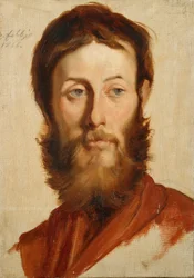 Portrét malíře Ernesta Raypera (1840-1873) Obraz Francesca Gandolfiho (1824-1873) 1866 ne. 40x28 cm Genes Nervi, Galerie moderního umění, inv. 0654