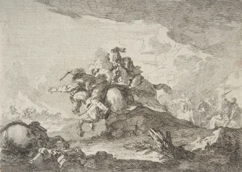 Kavalérie Charge, polovina až konec 18. století.