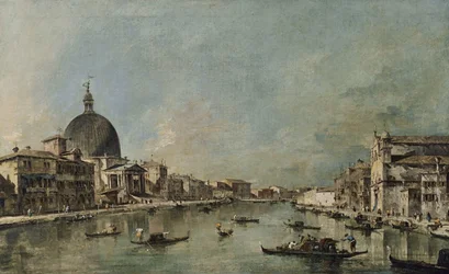 Canal Grande se San Simeone Piccolo a Santa Lucía