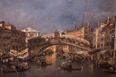 Most Rialto v Benátkách, 1760 (olej na plátně)