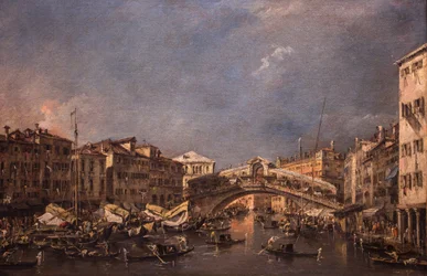Most Rialto v Benátkách, 1760 (olej na plátně)