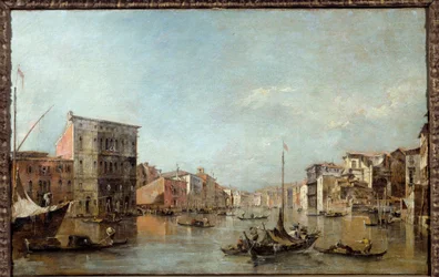 Pohled na Canal Grande v Benátkách Obraz od Francesca Guardiho (1712-1793) Toulouse z 18. století, Musee des Augustins