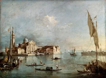 Pohled na ostrov San Giorgio Maggiore, mezi 1765 a 1775.