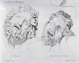 Heads of Laocoon a Kentaur moriente od Canova