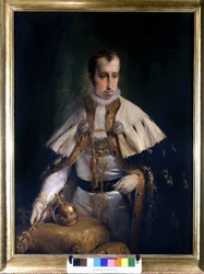 Portrét Ferdinanda I. (1793 - 1875), rakouského císaře od Francesca Hayeze (1791 - 1882). Muzeum Risorgimento. Milán