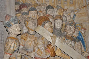 Francie, Avignon, Palace des Papes (1334), mramorová řezba křížové cesty z celestinského kláštera v Avignonu od Francesca Laurany (provoz 1478)