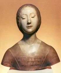 Isabella di Aragona (1470-1524) princezna z Neapole, 1488 (částečně pigmentovaný mramor)