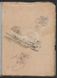 Verona Sketchbook: Studie rukou a lebky (strana 21)