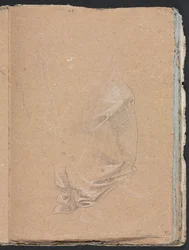 Verona Sketchbook: Drapery study strana 57, 1760.