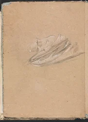 Verona Sketchbook: Hlava a ramena se závěsem strana 14, 1760.