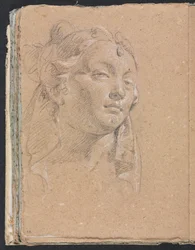 Verona Sketchbook: Head of a woman (strana 58)