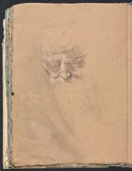 Verona Sketchbook: Mužská hlava strana 80, 1760.
