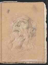 Verona Sketchbook: Mužská hlava strana 89, 1760.