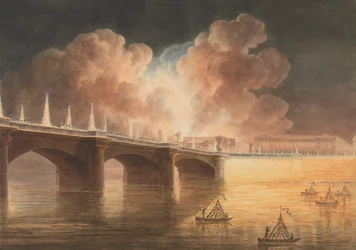 Svátek za všeobecný mír konaný v Paříži 18. Brumaire. Most a Place de la Concorde., 1801-2