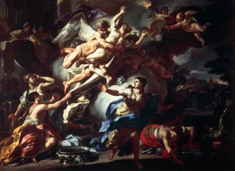 Boreas raping Orythia, Francesco Solimena (1657-1747), olej na plátně, 99x135 cm.