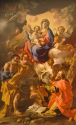 Madona s dítětem mezi svatým Petrem a Pavlem Francesco Solimena (1657-1747)