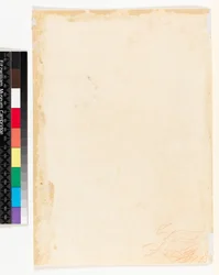 Recto: Studijní list. Verso: Drobné inkoustové klikyháky, možná studie závěsů? , 1700-1799
