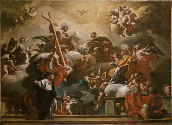 Nejsvětější Trojice se svatým Filipem Nerim ve slávě, c1727-1730