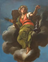 Asie, c. 1709 (olej na plátně)